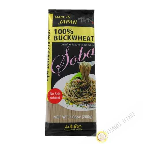 Pasta de soba de trigo sarraceno 100% YAMAMOTO 200g Japón