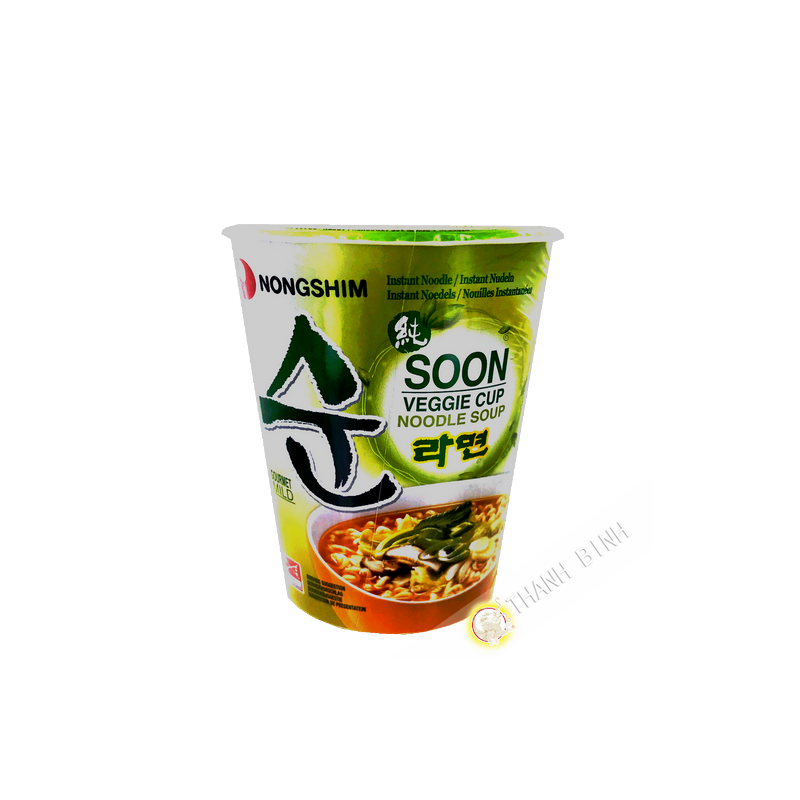 Soupe nouille Soon végétarien Cup NONGSHIM 67g Corée