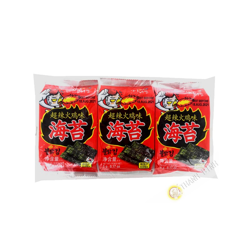 Spicy grilled seaweed MANIDDO 3x5g Corea