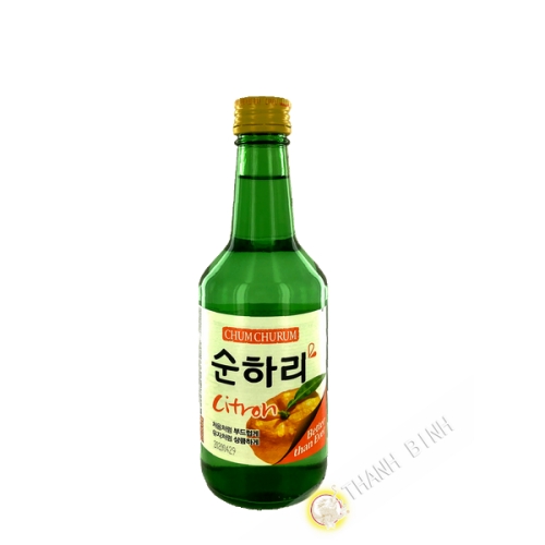 Chamisul soju limón yuzu 350ml 12 ° coreano