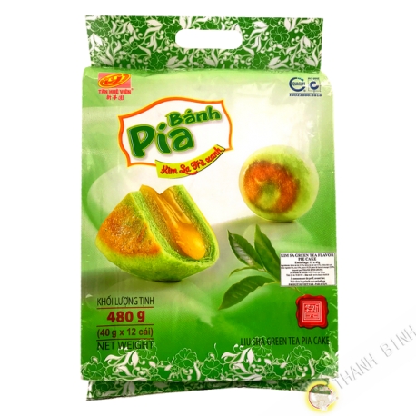 Cake Pia Kim Sa Green tea TAN HUE VIEN 12x40g