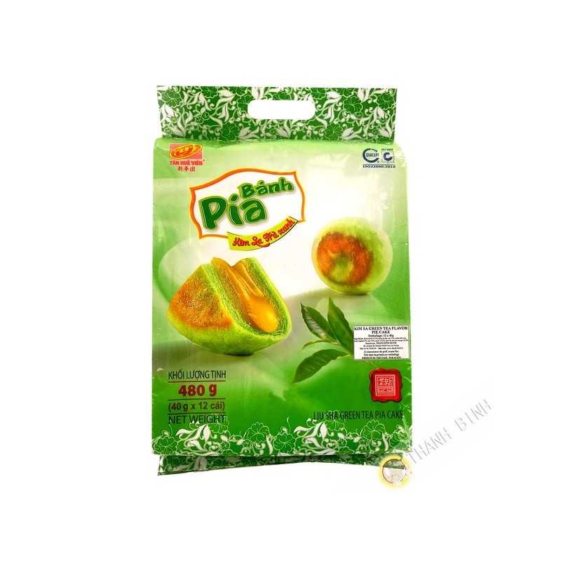 Gâteau Pia Kim Sa Thé vert TAN HUE VIEN 480g Vietnam Gâteau Pia Kim Sa Thé vert TAN HUE VIEN 480g Vietnam
