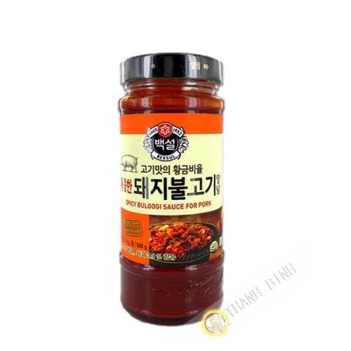 Sauce marinade Bulgogi barbecue pork épicé BEKSUL 500g Corée