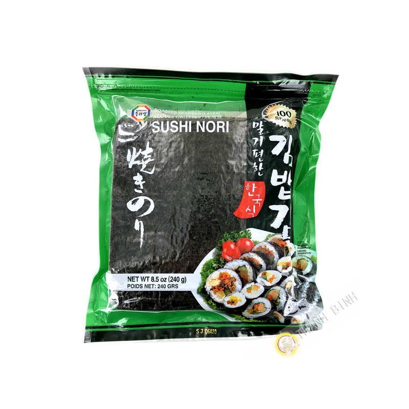 Feuille algue sushi nori SURASANG (100 feuilles) Corée
