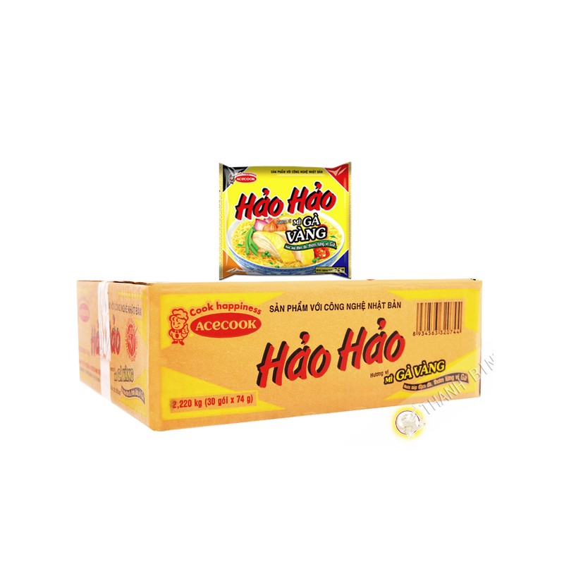 Sopa de fideos de pollo amarillo HAO HAO ACECOOK 70g Vietnam