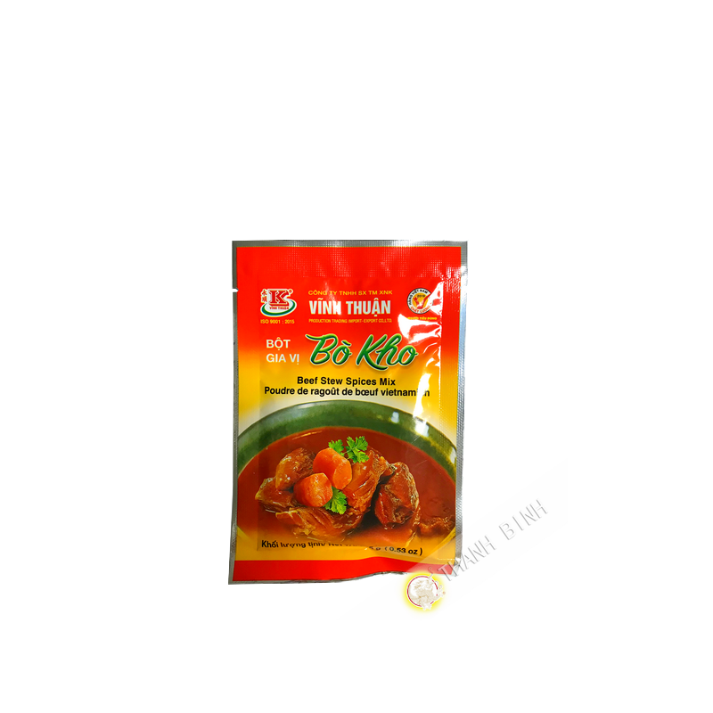 Epice eintopf-rindfleisch-bo kho pulver VINH THUAN Vietnam 15g Epice eintopf-rindfleisch-bo kho pulver VINH THUAN Vietnam 15g
