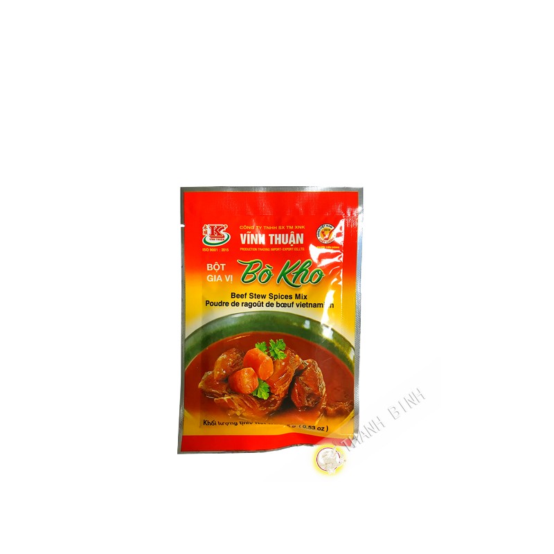 Spice stufato di manzo bo kho polvere VINH THUAN 15g Vietnam