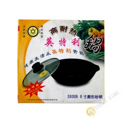 Marmite noire en terre 16cm Chine