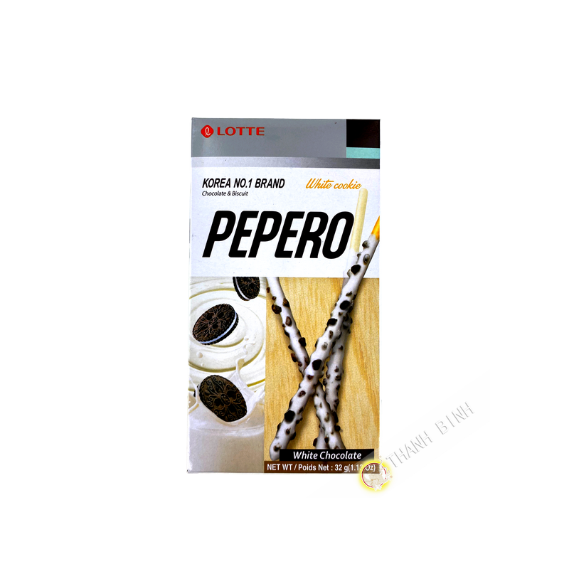 Cookie Pepero de chocolate blanco LOTTE 32g Corea