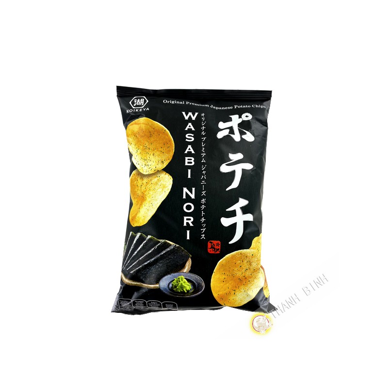 Chips de pommes de terre avec assaisonnement wasabi-nori 100g KOIKEYA Japon