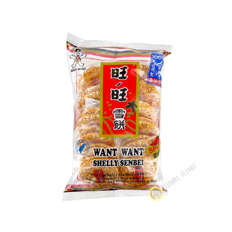 Spicy rice cracker shelly senbei WANT WANT 150g Taiwan