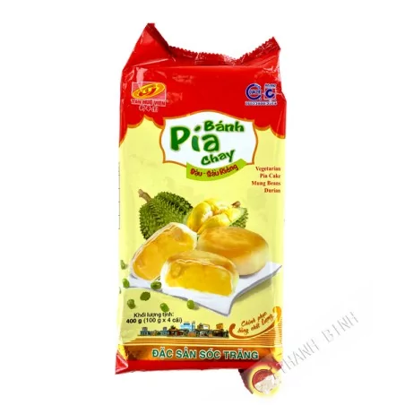 Gâteau Pia haricot mungo durian végétarien 400g TÂN HUÊ VIÊN Vietnam
