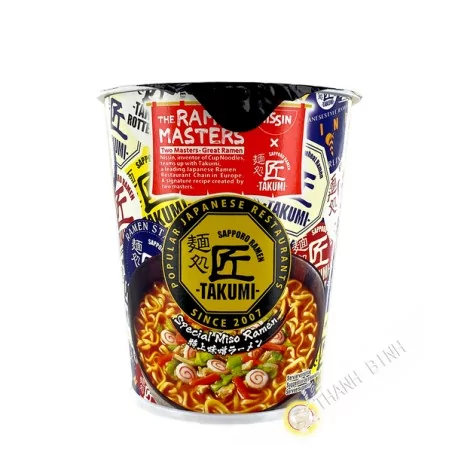 Mì ramen takumi miso cốc NISSIN 74g Hàn Quốc