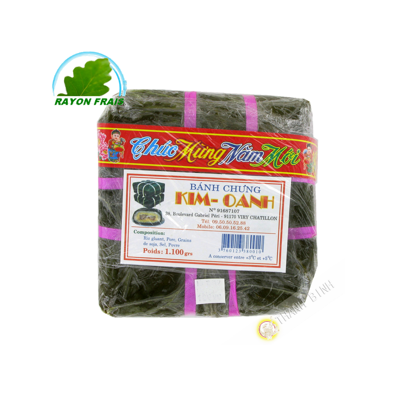 Gateau Riz Gluant Soja Porc Banh Chung KIM OANH 1.1kg France