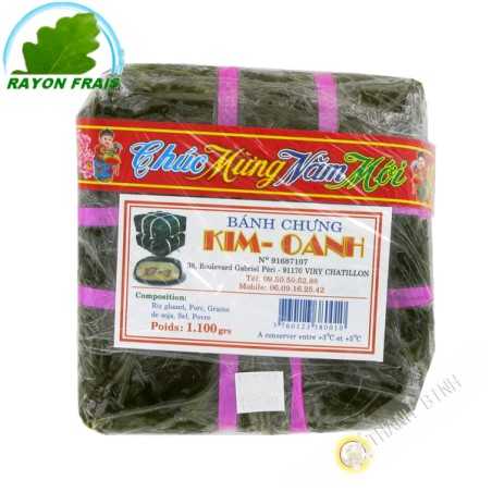Gateau Riz Gluant Soja Porc Banh Chung KIM OANH 1.1kg France - FRAIS