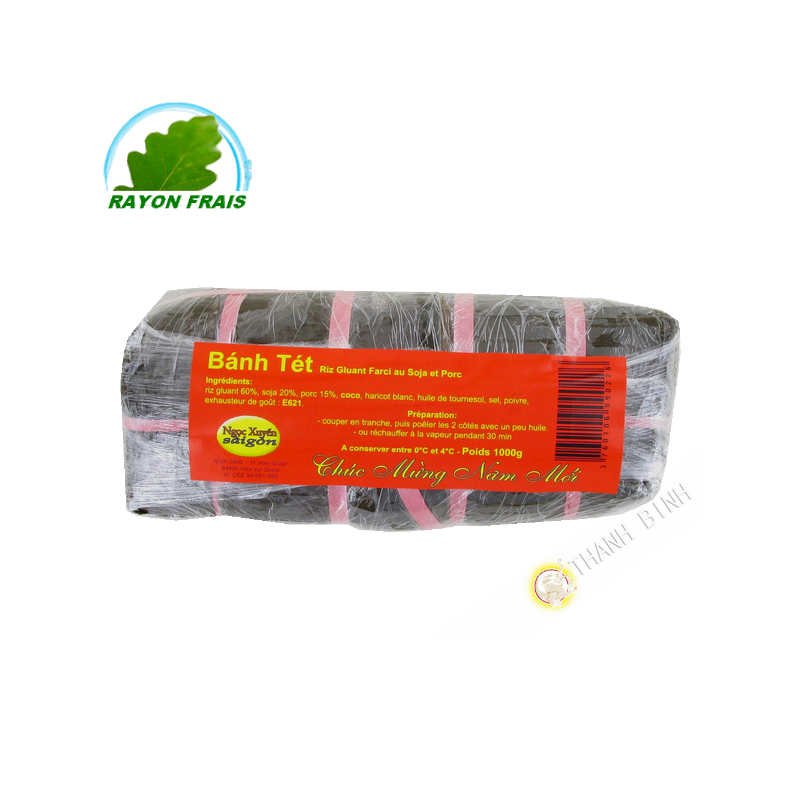 Gateau Riz Gluant Soja Porc Banh Tet NGOC XUYEN 1kg France