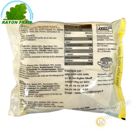 Brioche à la vapeur au boeuf NEW CHIN HOA 400g - FRAIS