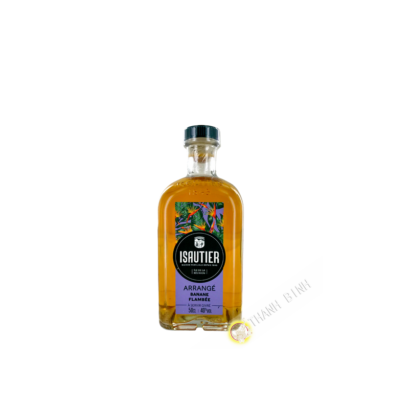 Liqueur au Rhum Arrangé banane flambée ISAUTIER 500ml 40° Réunion