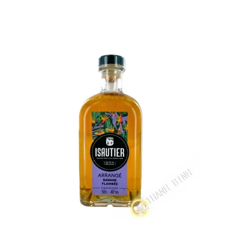 Liqueur au Rhum Arrangé banane flambée ISAUTIER 500ml 40° Réunion