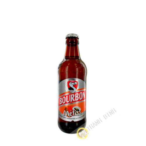 Bière Bourbon Metiss arômatisée au litchi alcool 3,5% 330ml Réunion