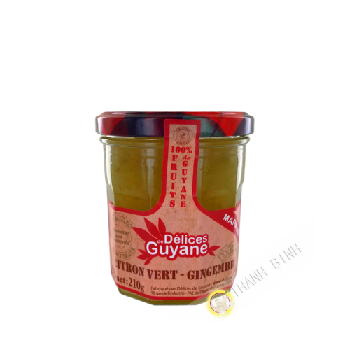 Confiture Marmelade Citron vert Gingembre 210g Guyane