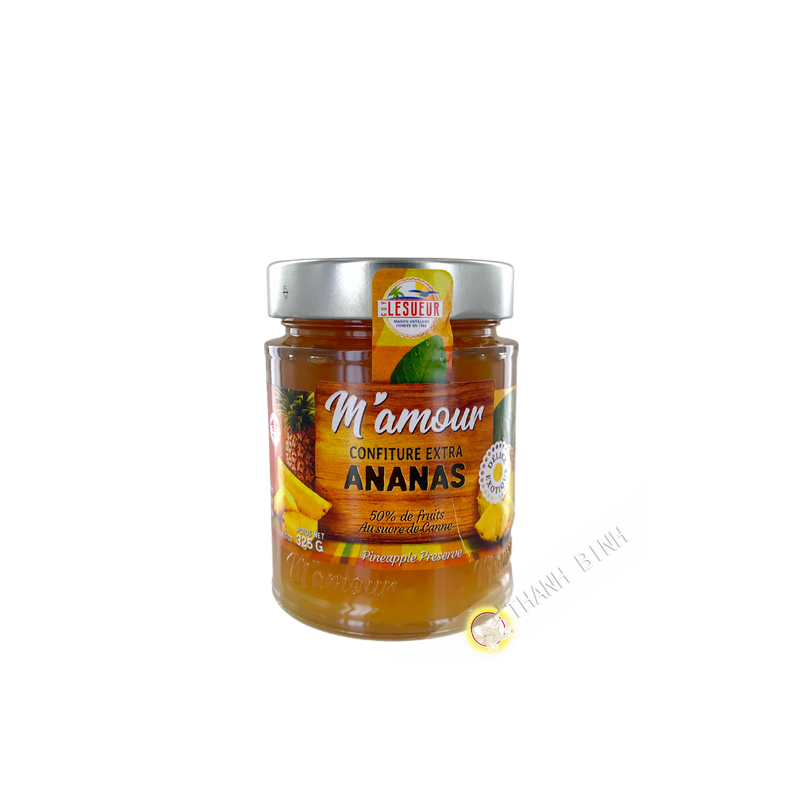 Confiture extra ananas M'AMOUR 325g Guadeloupe Confiture extra ananas M'AMOUR 325g Guadeloupe