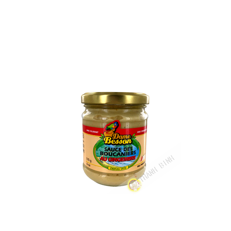 Sauce des boucaniers au gingembre DAME BESSON 170g Guadeloupe