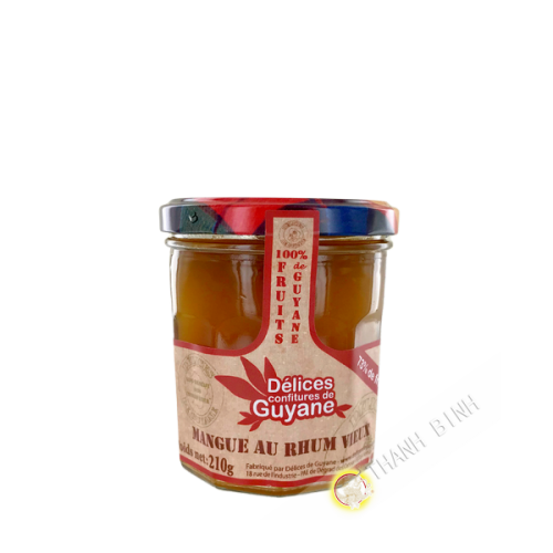 Confiture Mangue au Rhum vieux 210g Guyane