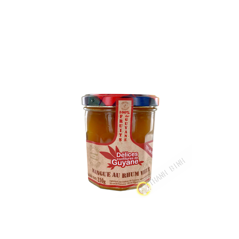 Confiture Mangue au Rhum vieux 210g Guyane