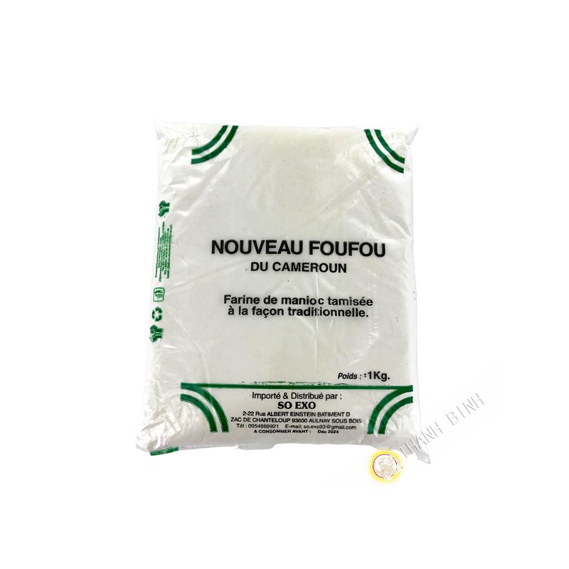 Farine de manioc tamisée Foufou SO EXO 1kg Cameroun