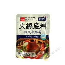 Base de soupe pour fondu aux fruits de mer épicé WANG 200g Corée