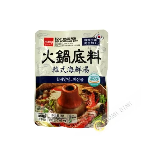 Base per zuppa per fonduta di frutti di mare piccante WANG 200g Corea