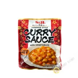 Sauce curry instantanée avec légumes moyennement épicée S&B 210g Japon