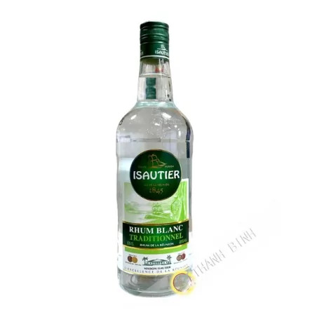 Traditional white rum ISAUTIER 1L 49° Reunion