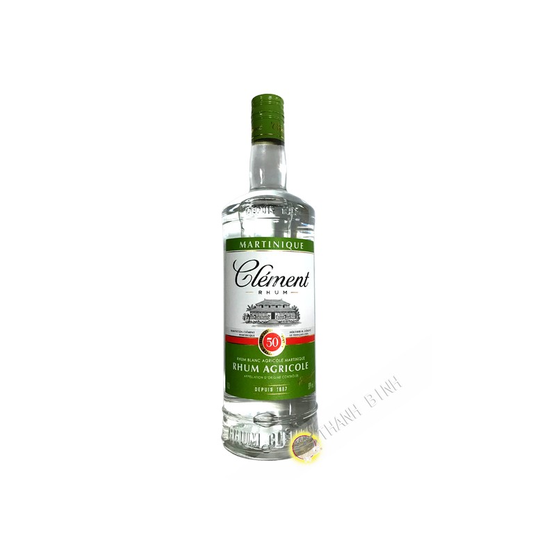 Rhum blanc agricole CLEMENT 1L 50° Martinique