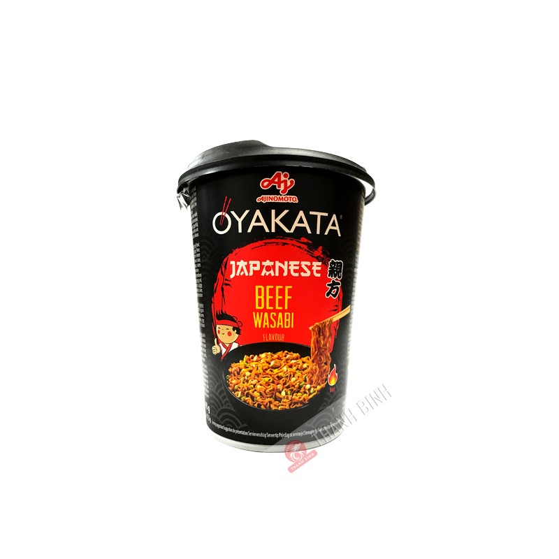Fideos salteados Yakisoba wasabi beef Oyakata cup AJINOMOTO 93g Japón