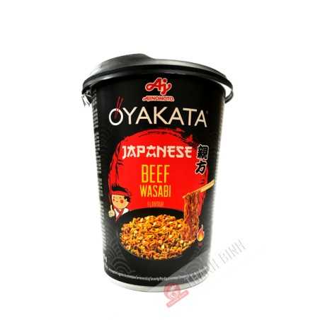 Fideos salteados Yakisoba wasabi beef Oyakata cup AJINOMOTO 93g Japón