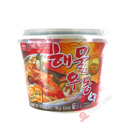 Taza con sabor a mariscos Udon WANG 196g Corea