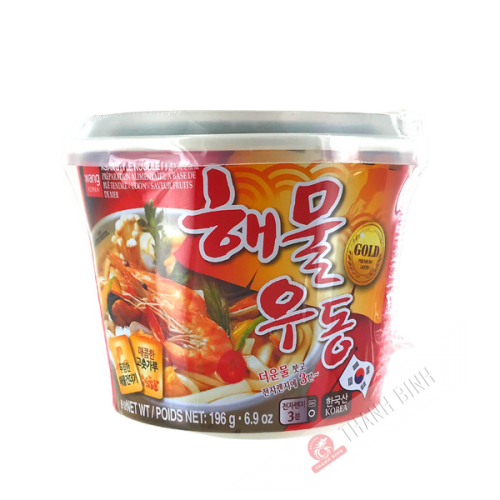 Udon seafood flavor cup WANG 196g Korea