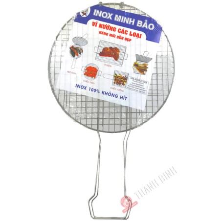 Grille barbecue rond en inox 22cm ou 28cm Minh Bao