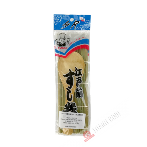 Estera de bambú para sushi 24x24cm + cuchara China
