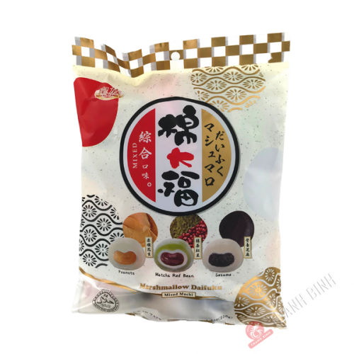 Mini mochi mix (cacahuete, té verde matcha, sésamo) Daifuku ROYAL FAMILY 250g Taiwán