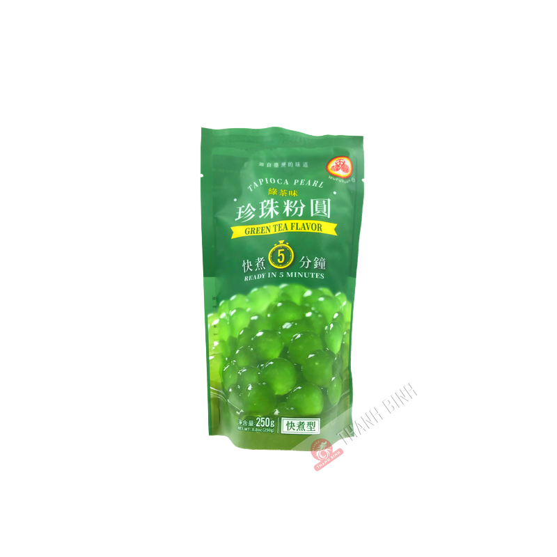 Bille tapioca pour bubble tea thé vert WUFUYUAN 250g Chine Bille tapioca pour bubble tea thé vert WUFUYUAN 250g Chine