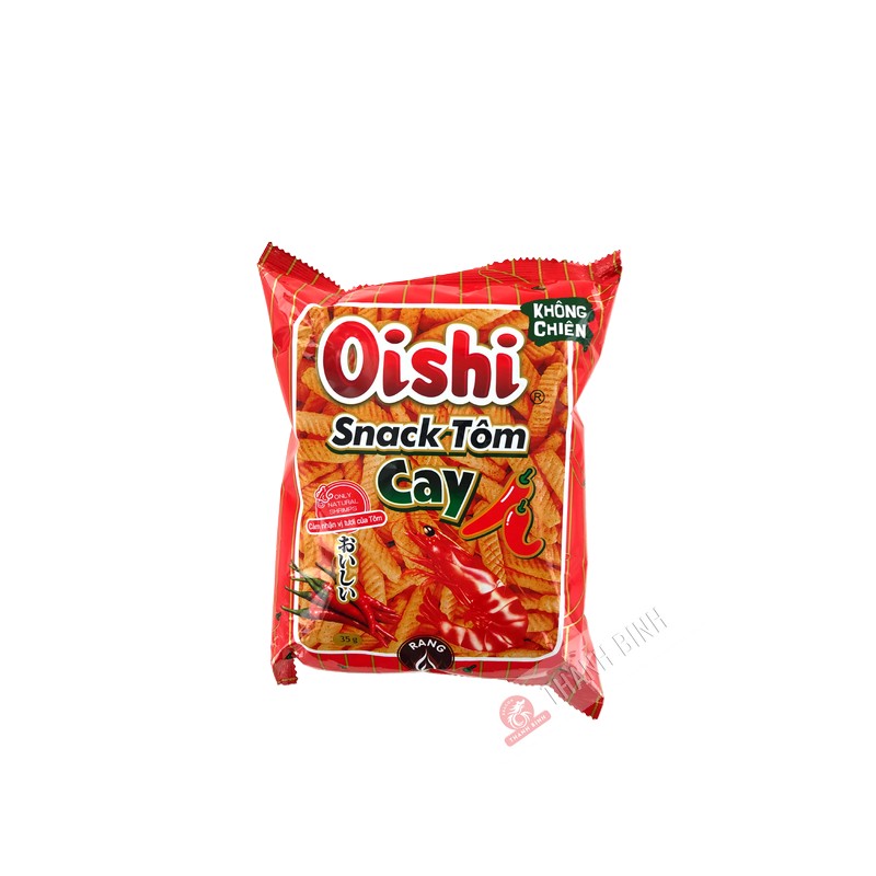 Chips de Bocadillo de Camarones Picantes OISHI 40g Vietnam