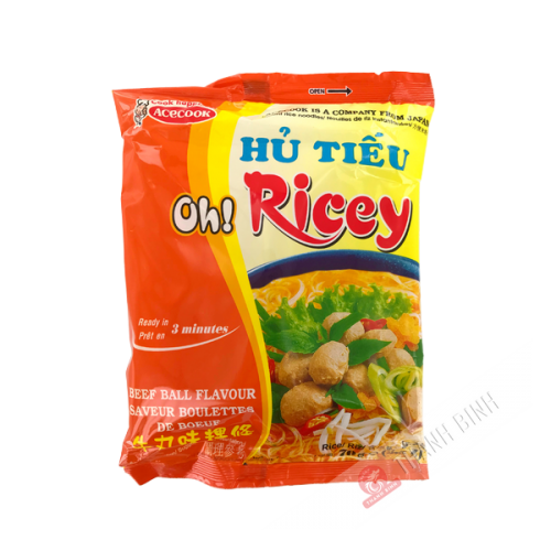 Soupe vermicelle inst. Boulette Buf Oh Ricey ACECOOK 71g Vietnam