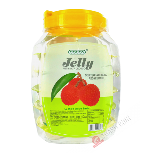 Gelatina de capullo de lichi Nata coco 16 piezas x 80g Malasia