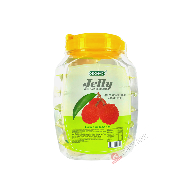 Gelée nata coco litchi COCON 16pcsx80g Malaisie Gelée nata coco litchi COCON 16pcsx80g Malaisie