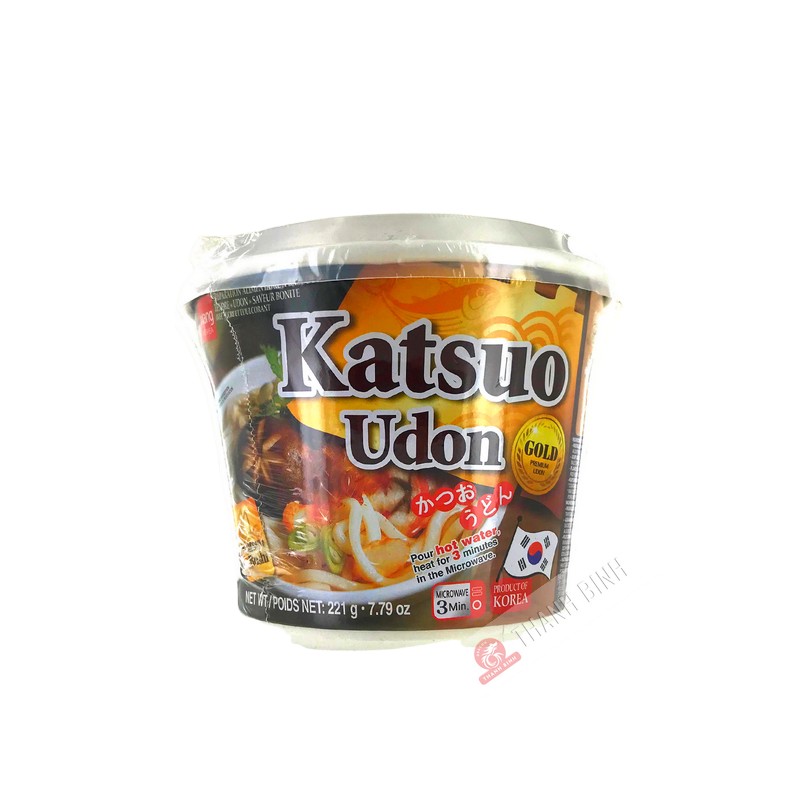 Soupe nouille Katsuo udon Bonite cup WANG 221g Corée