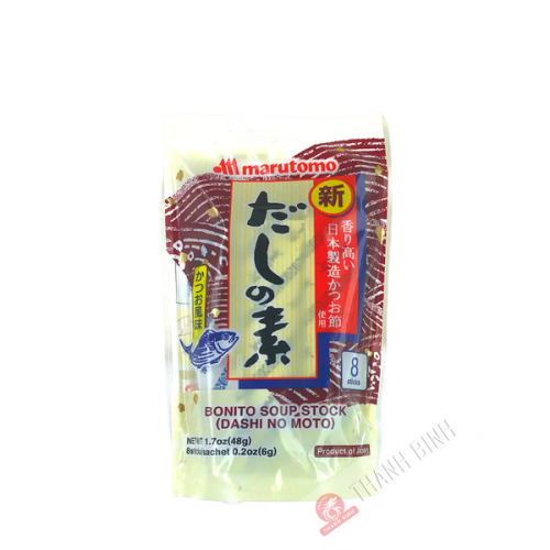 Bonito Dashi broth base in MARUTOMO sticks 8x6g Japan