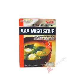 Sopa de miso oscuro instantáneo S&B aka 30g Japón